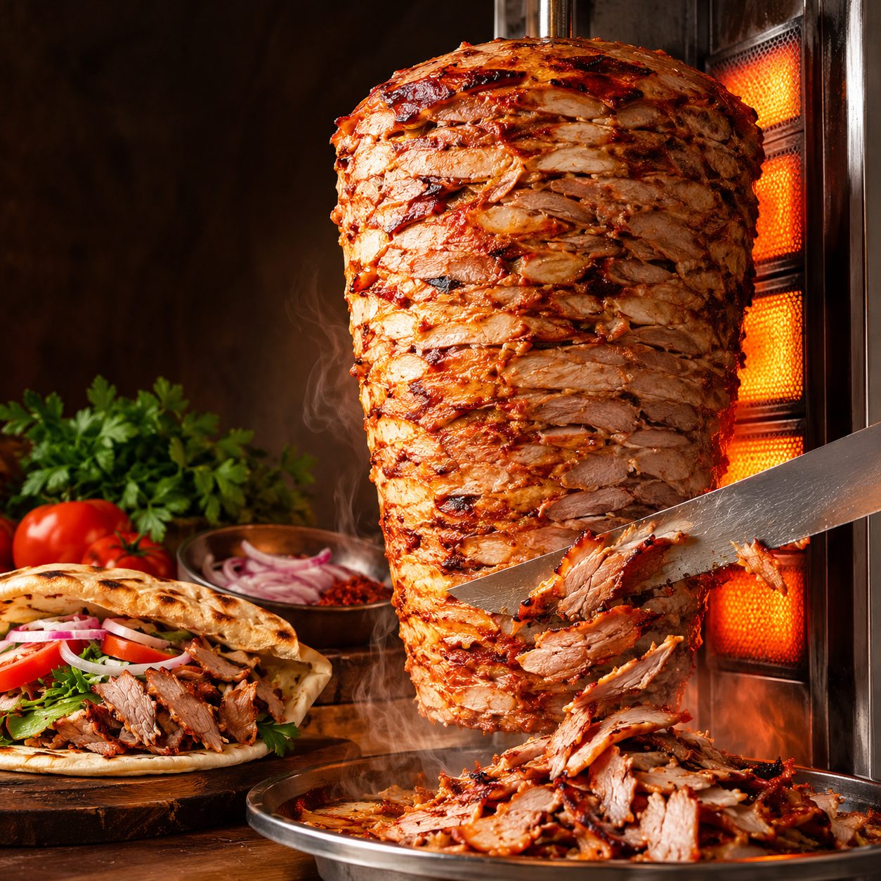 Evde Tavuk Döner Nasıl Yapılır? Dönerci Usulü Marinasyon ve Pişirme
